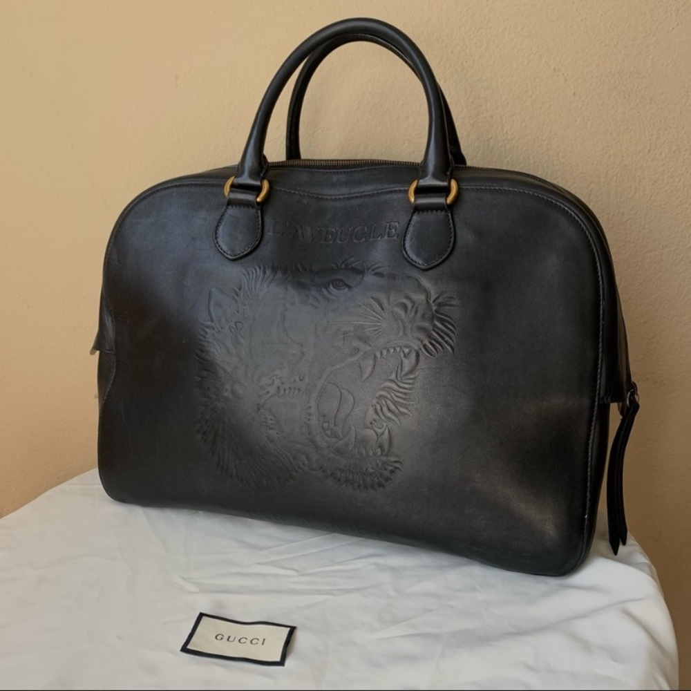 RARE Authentic Gucci L'Aveugle Par Amour Tiger Bag